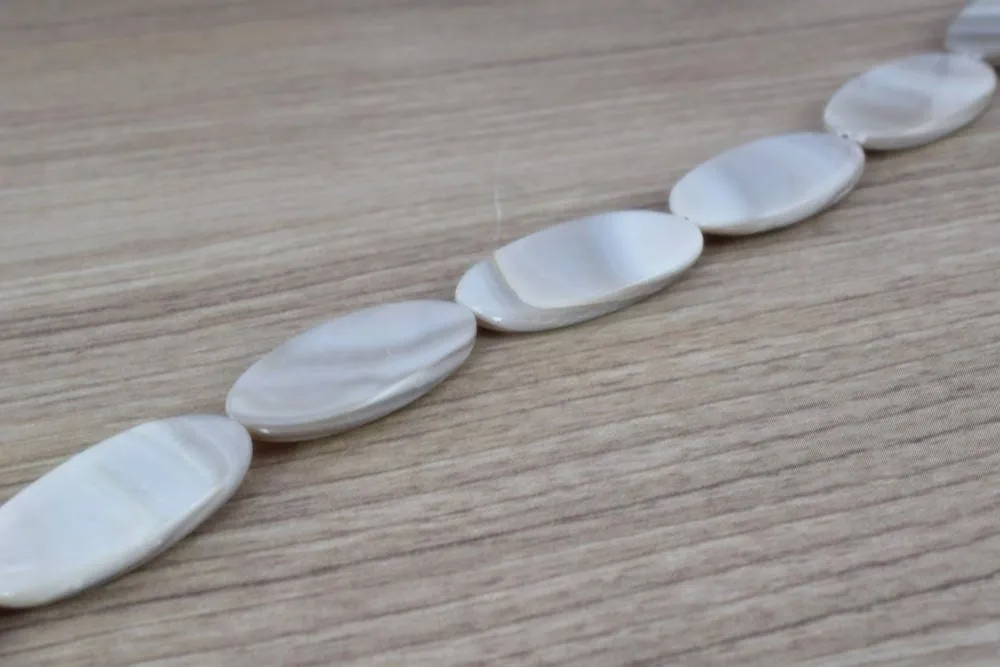 16x30mm Natural Shell Oval Beads 15.5" Strand Shell Bead,Natural Shell Beads,Beading Supplies,Wholesale Beads, Beads,Beach shell