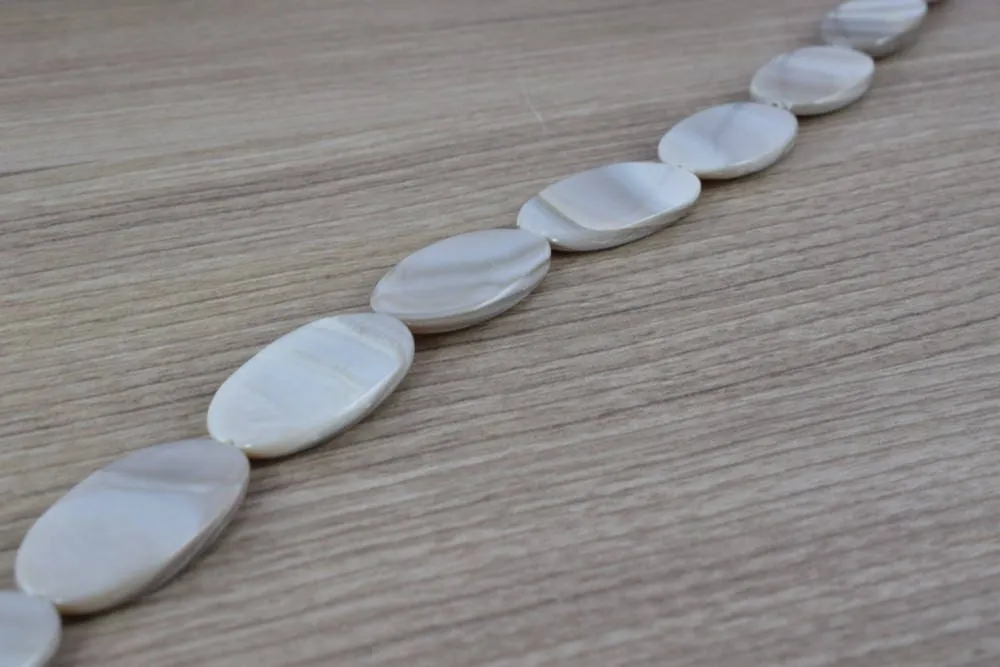 16x30mm Natural Shell Oval Beads 15.5" Strand Shell Bead,Natural Shell Beads,Beading Supplies,Wholesale Beads, Beads,Beach shell