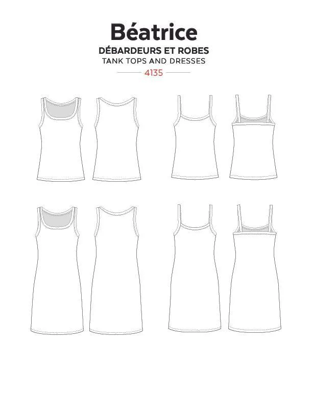 4135 // BÉATRICE Tanks and dresses