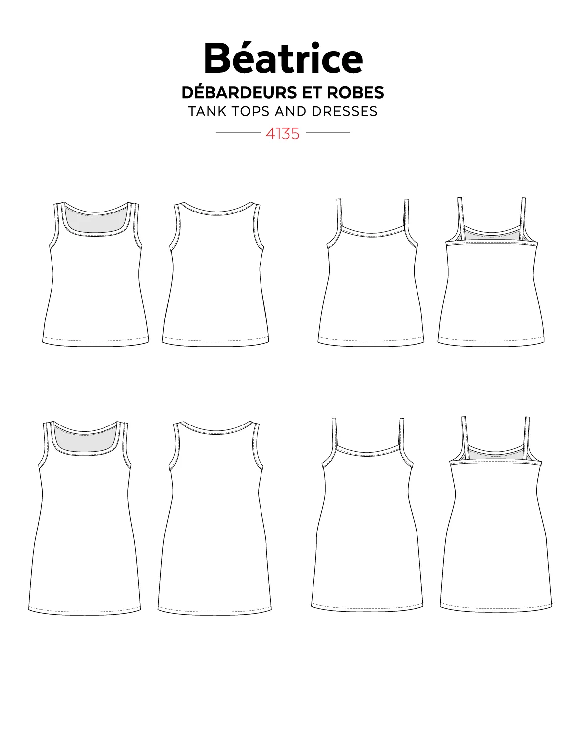 4135 // BÉATRICE Tanks and dresses