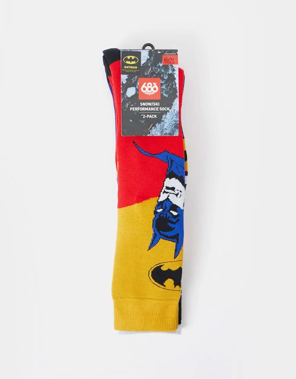 686 x Batman 2-Pack Snowboard Socks - Assorted