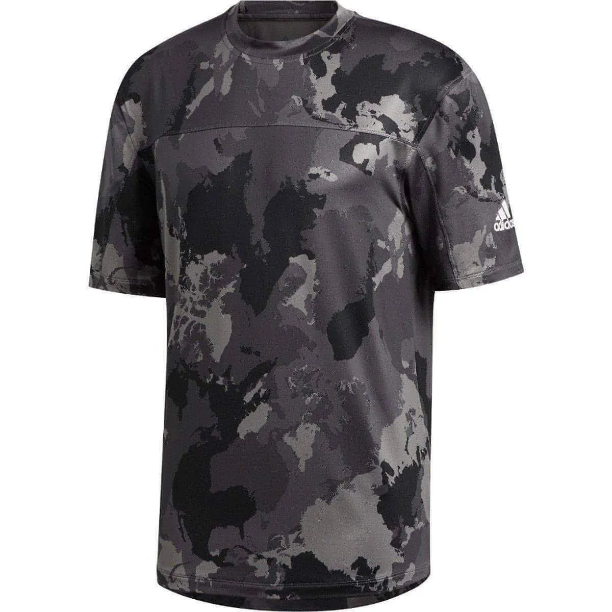 adidas Continent Camo City Short Sleeve Mens Training Top - Grey