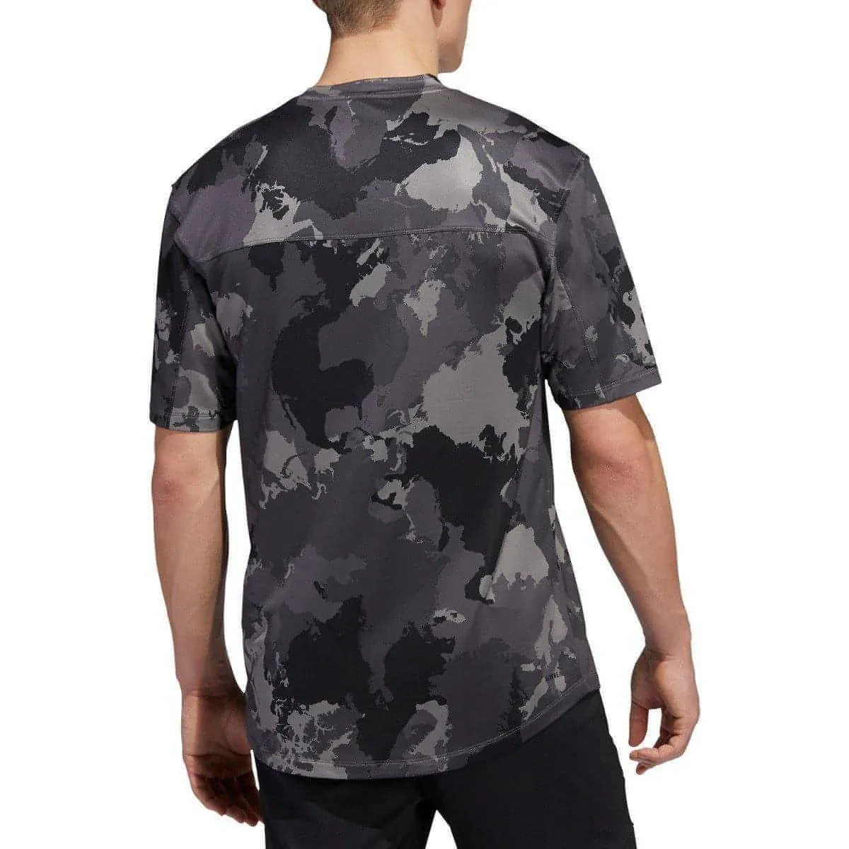 adidas Continent Camo City Short Sleeve Mens Training Top - Grey