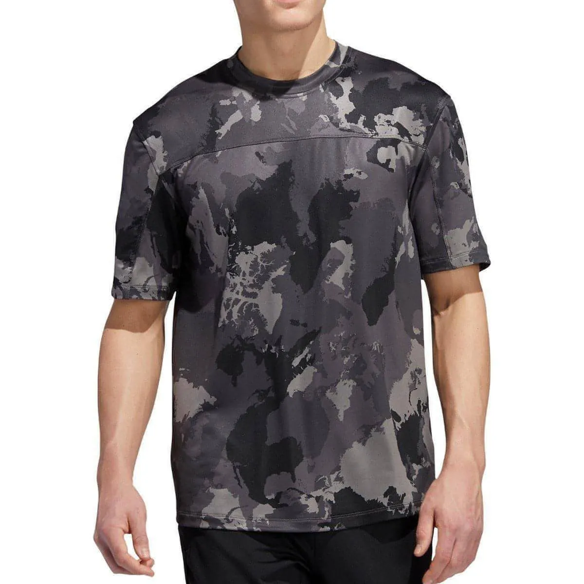 adidas Continent Camo City Short Sleeve Mens Training Top - Grey