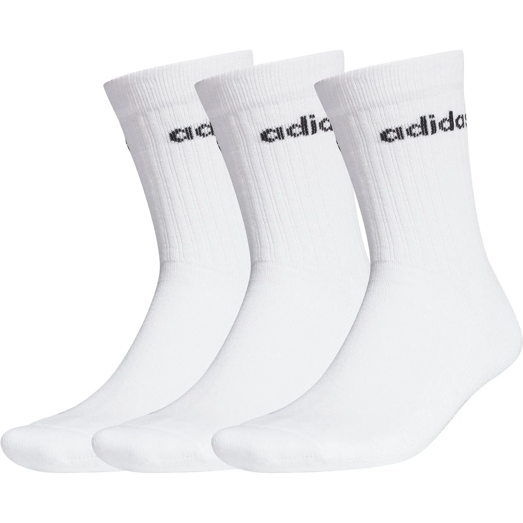 adidas Half Cushioned (3 Pack) Crew Socks - White