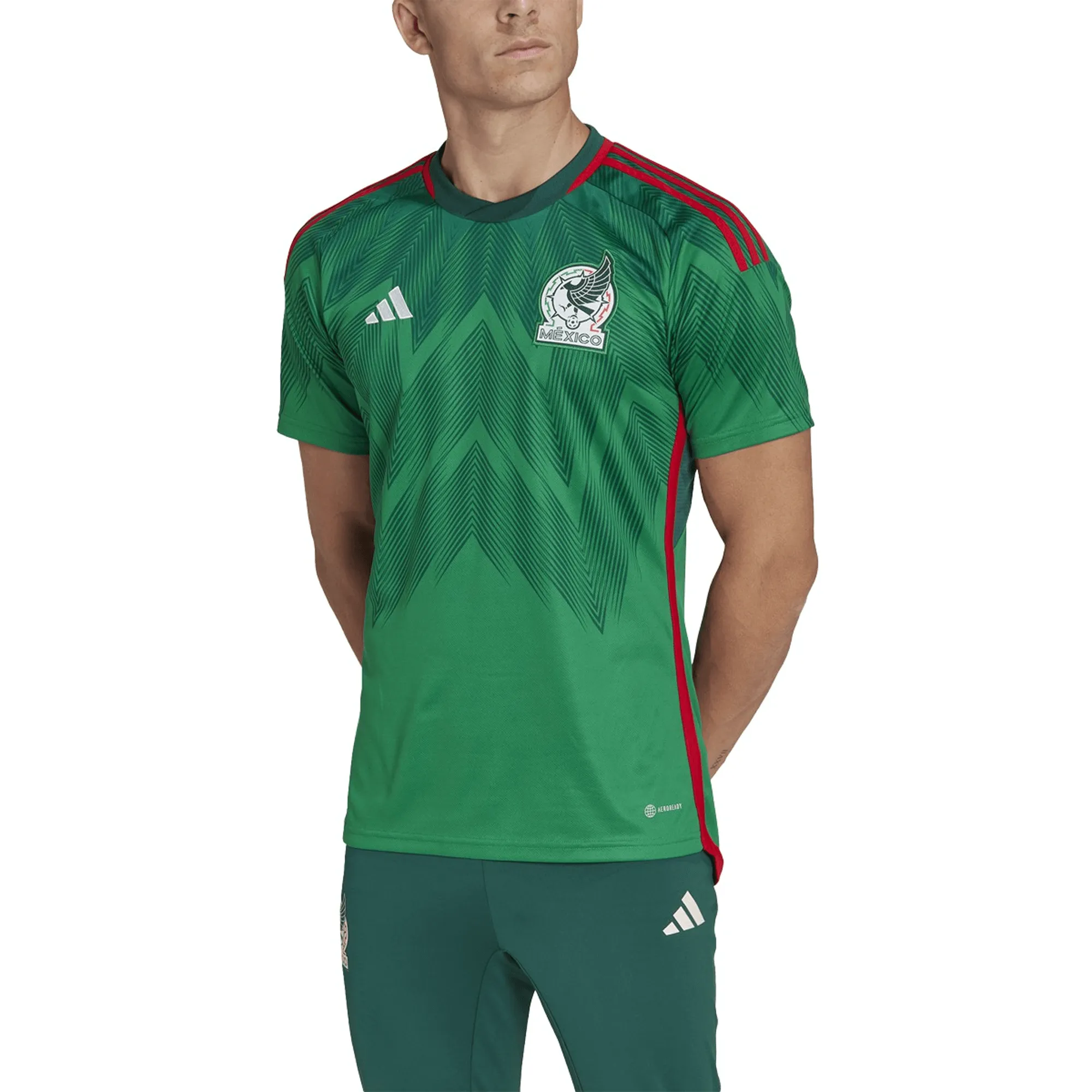 adidas Men's Mexico 2022 Home Jersey Vivid Green/Green