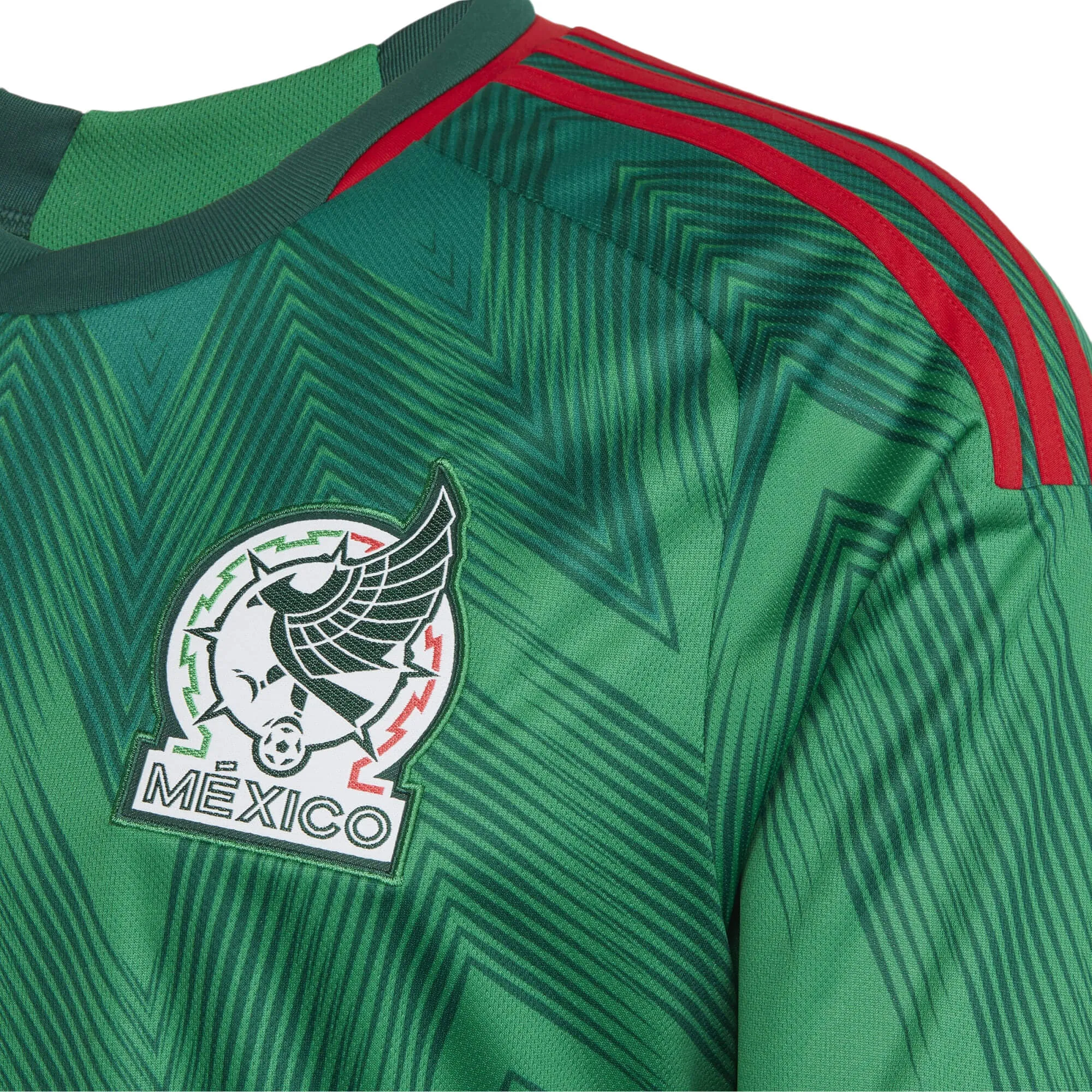 adidas Men's Mexico 2022 Home Long Sleeve Jersey Vivid Green/Green