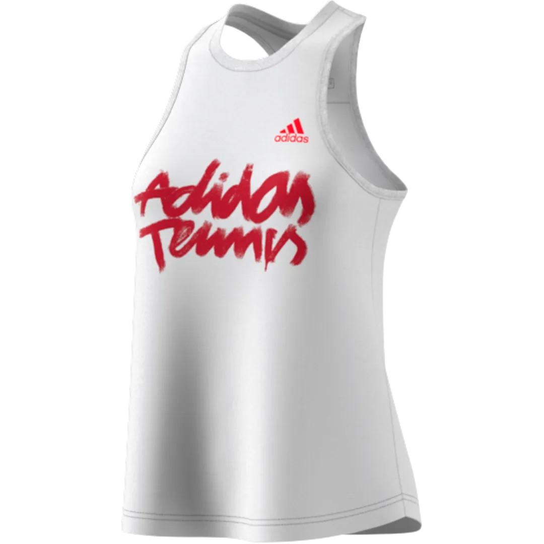 Adidas Womens Graphic Tank - White