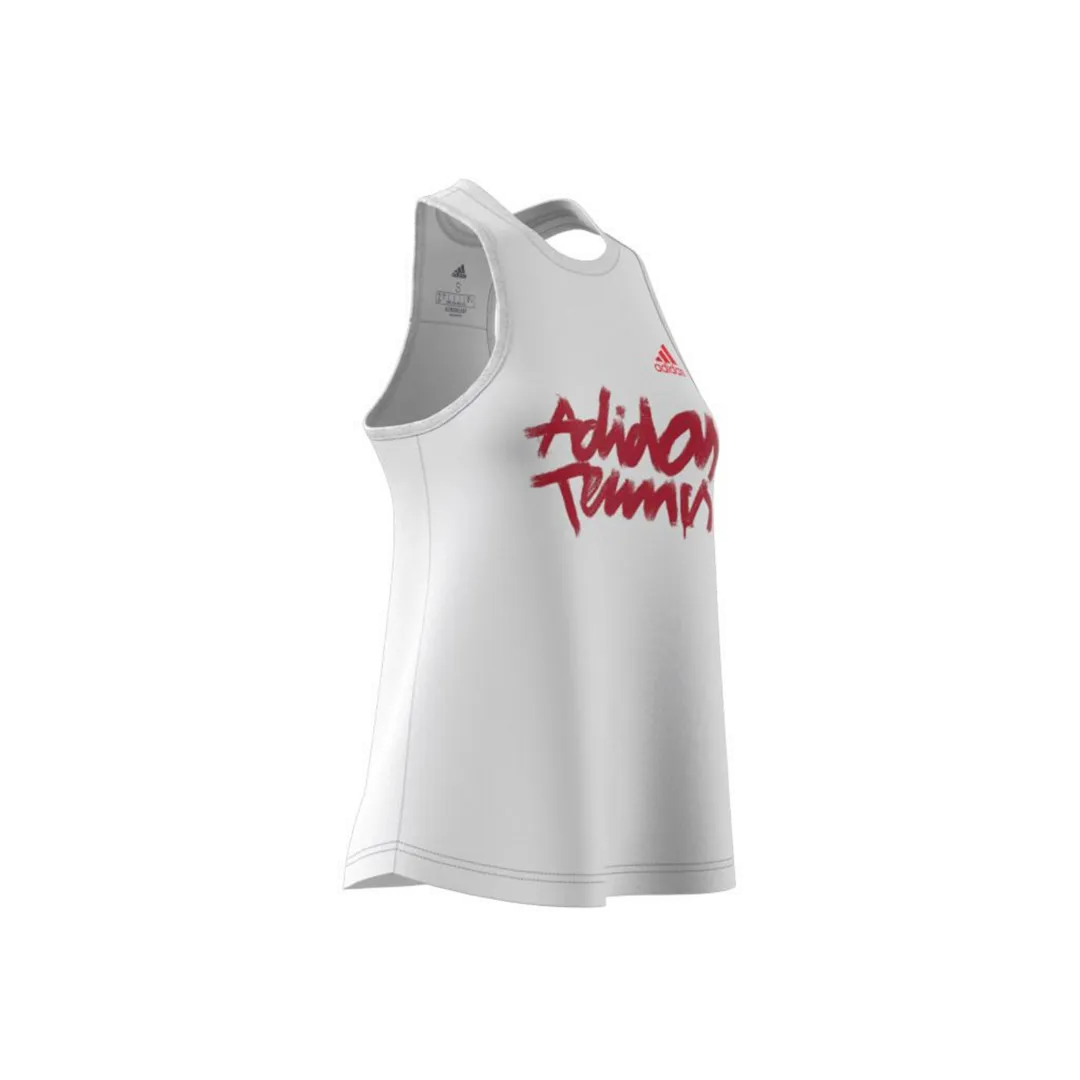 Adidas Womens Graphic Tank - White