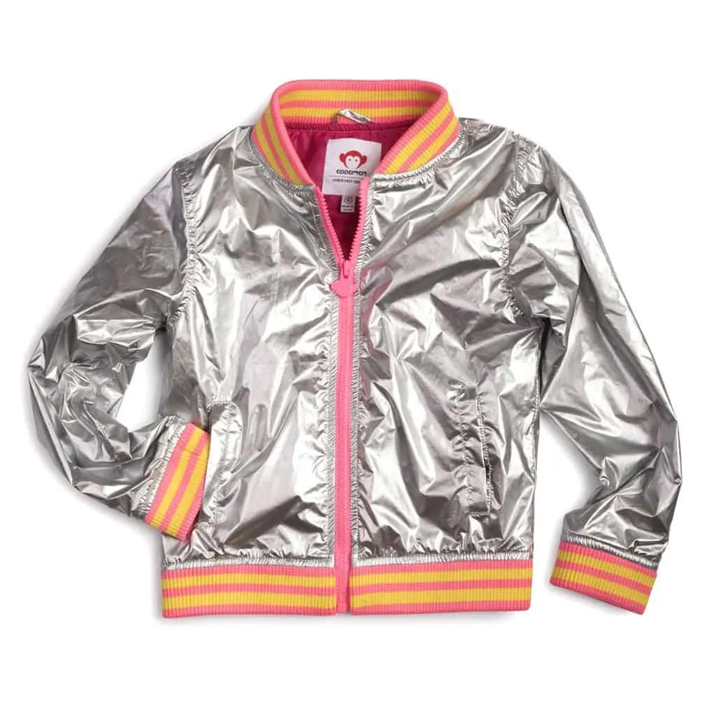 Appaman Nikki Bomber Jacket, Silver