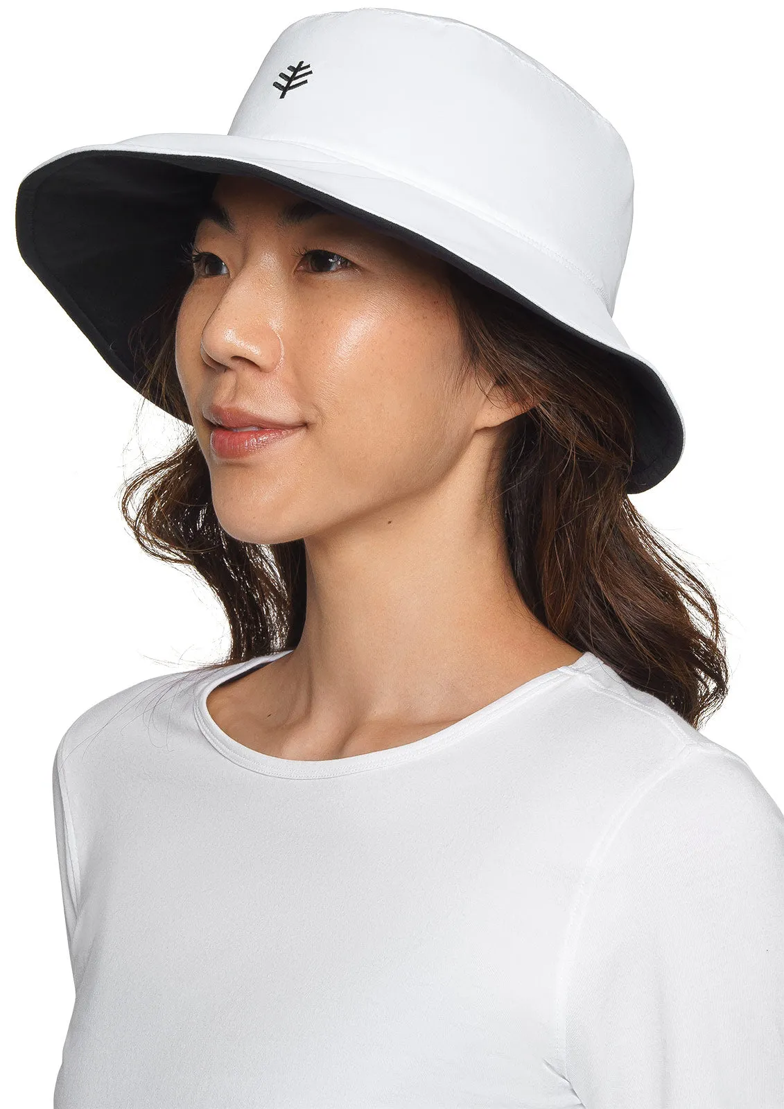 Ariel Reversible Pool Hat | White