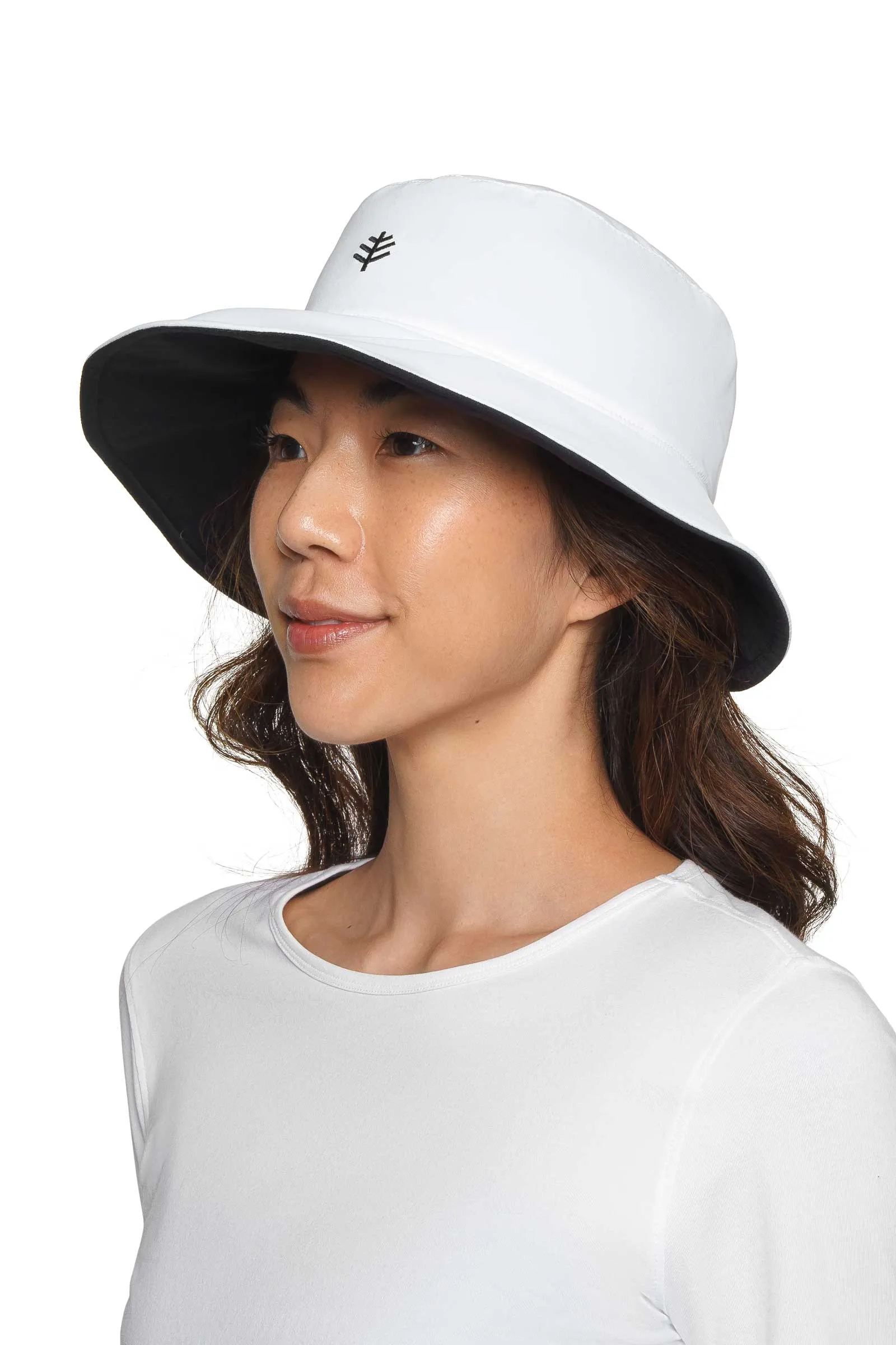 Ariel Reversible Pool Hat | White