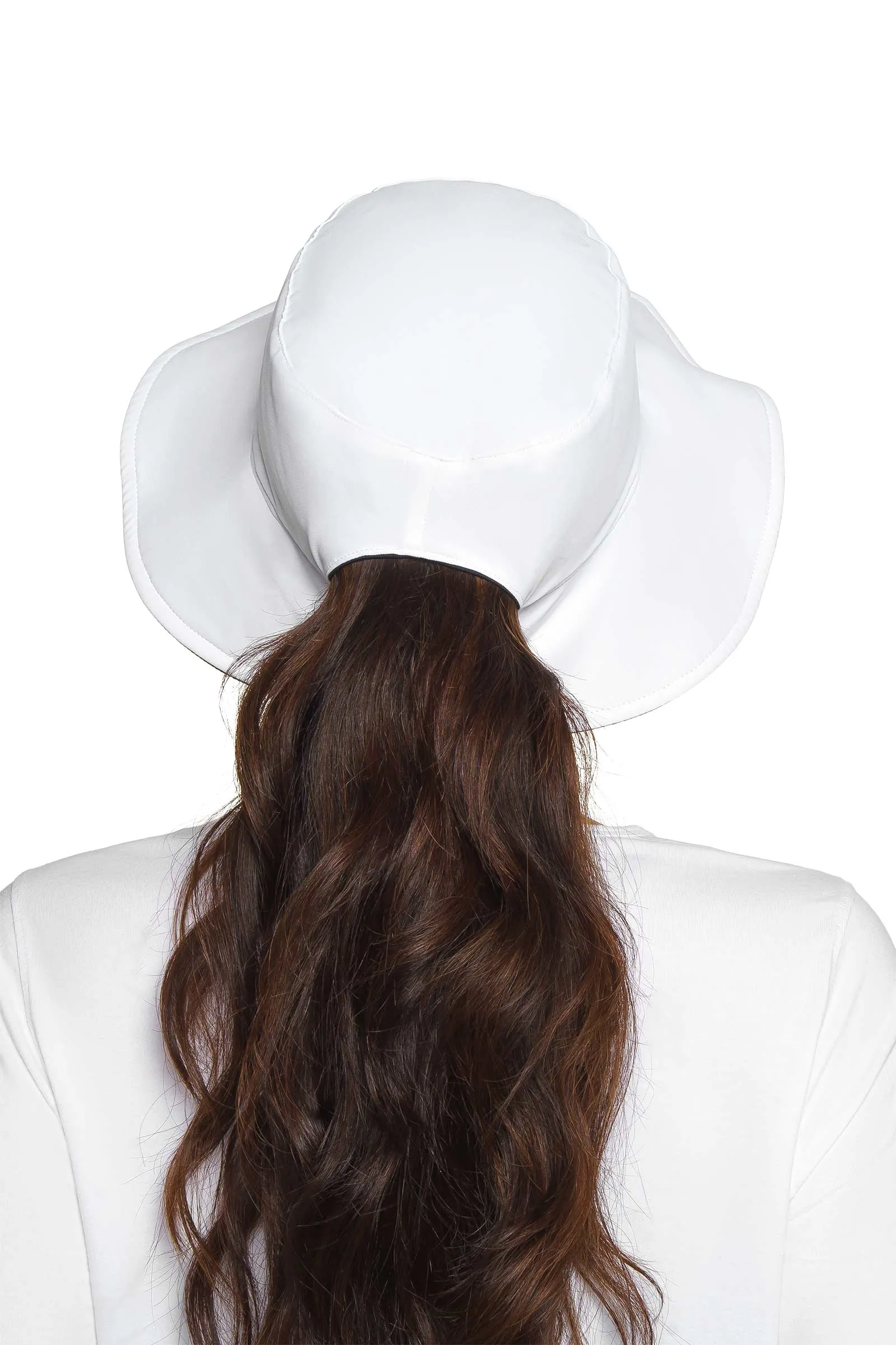 Ariel Reversible Pool Hat | White