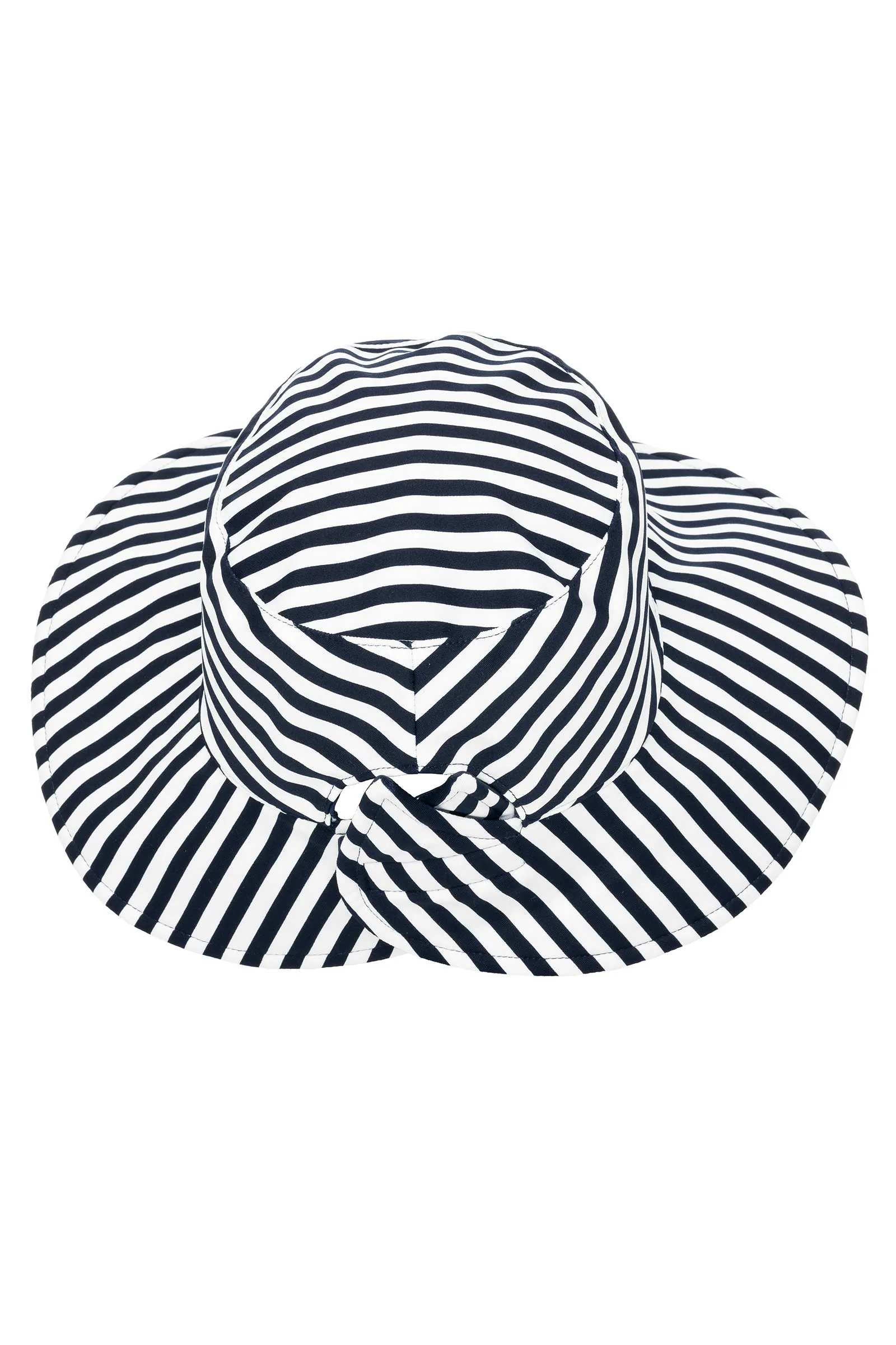 Ariel Reversible Pool Hat | White/Navy Stripe