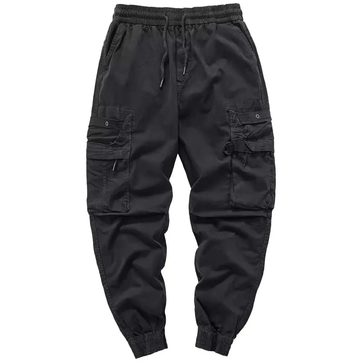 Autumn Cargo Pants Men Military Multi Pockets Casual Pants Hip Hop Streetwear Cotton Trousers Elastic Waist