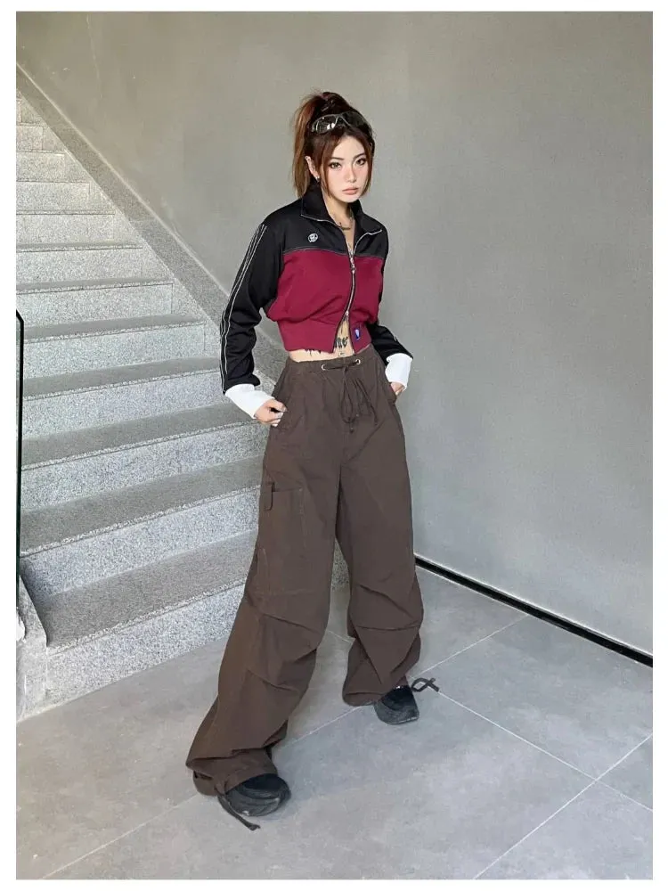 Baggy Cargo Y2K Streetwear Oversize Wide Leg Sweatpants Vintage Harajuku Pant