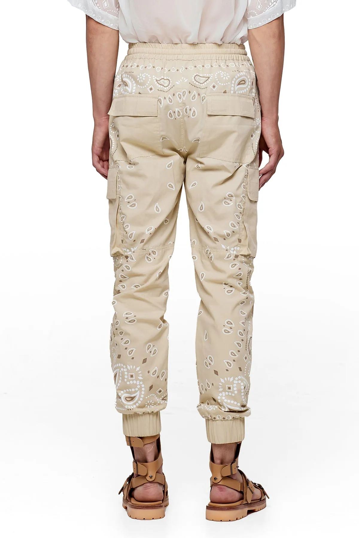 BANDANA CARGO PANTS IN BONE