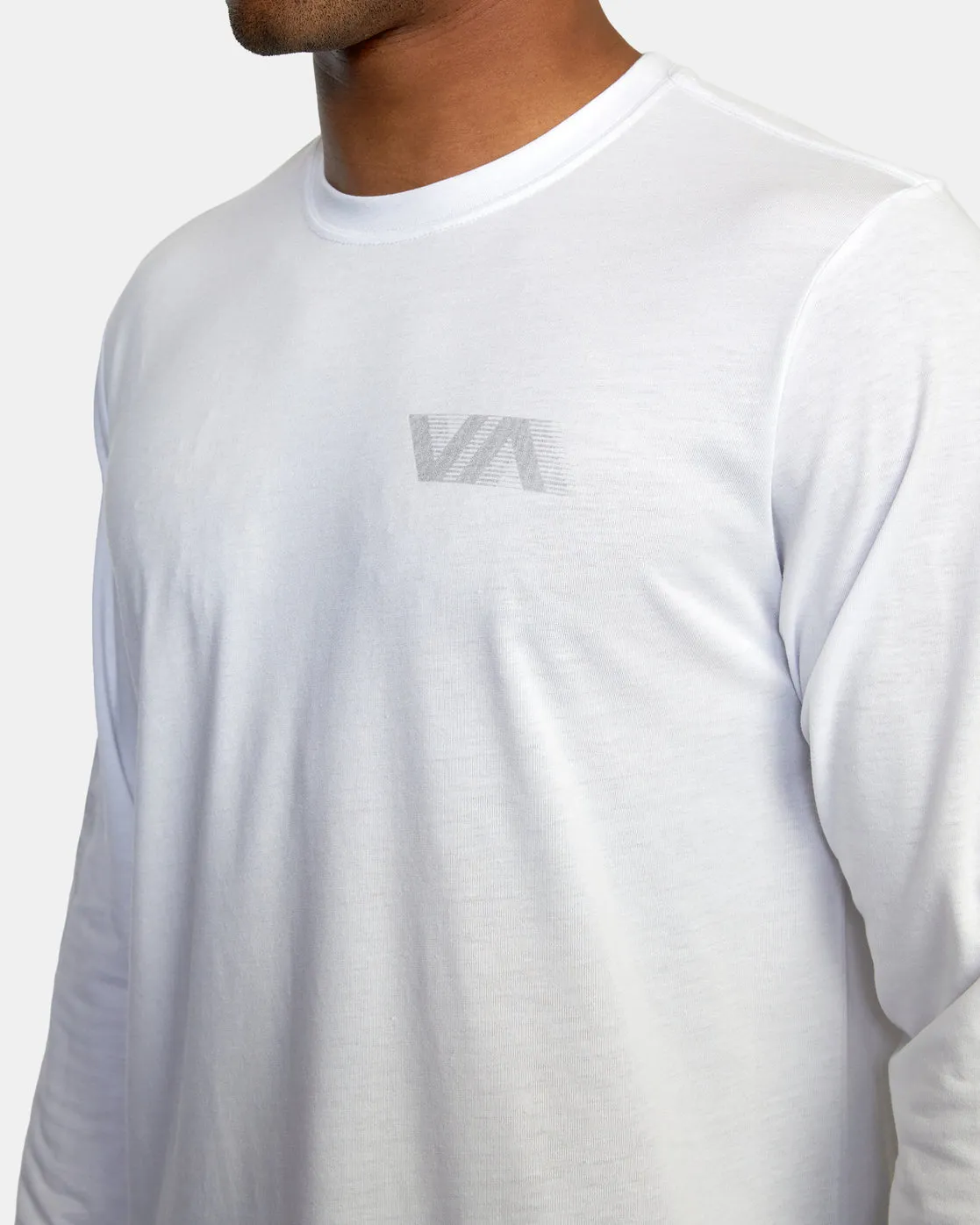 Big RVCA Speed Long Sleeve Workout Shirt - White