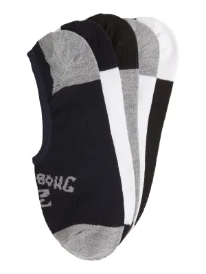 Billabong Men's Invisible 5 Pack Socks