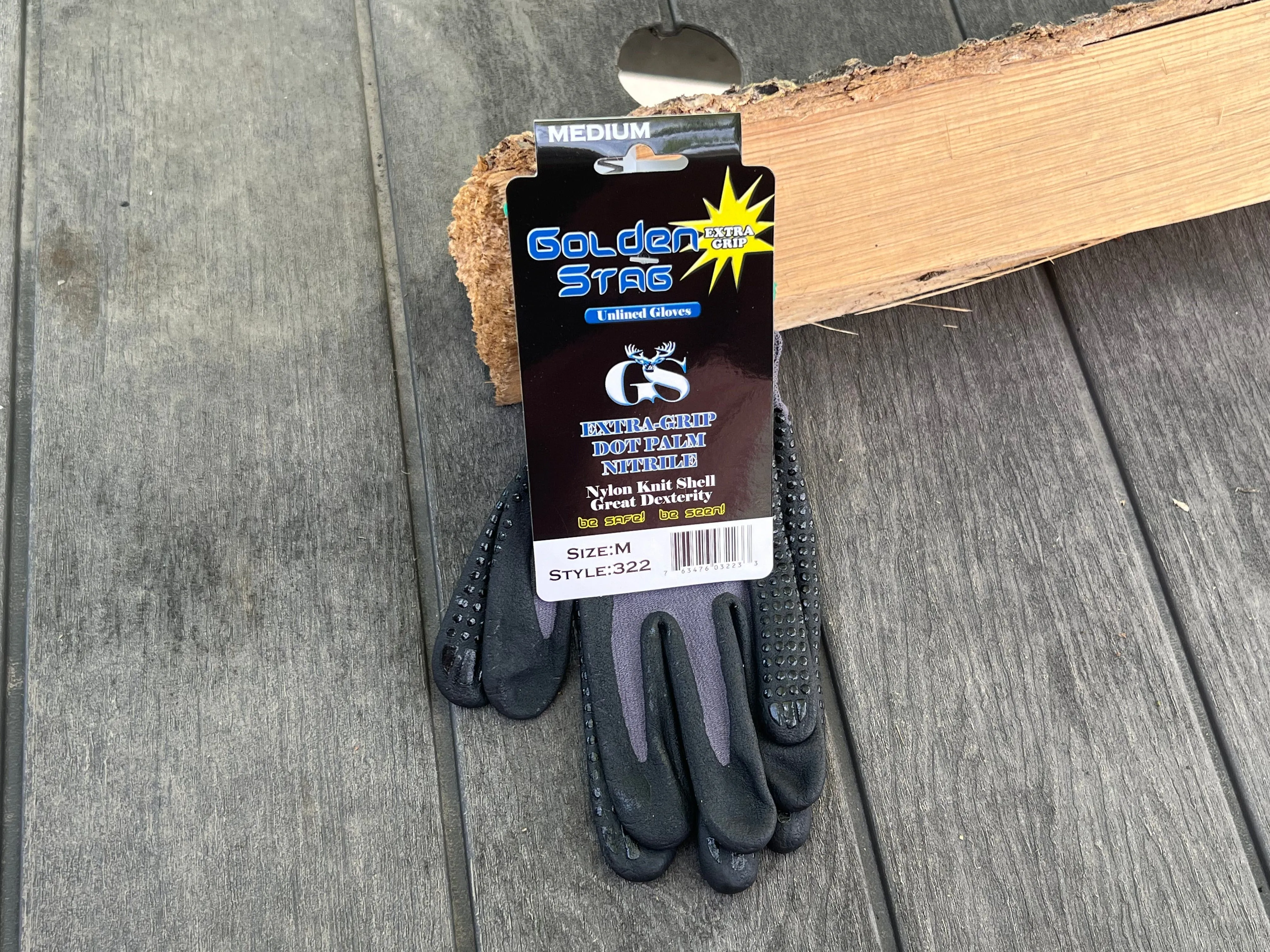 Black Nitrile Gloves 322 (3 pack)