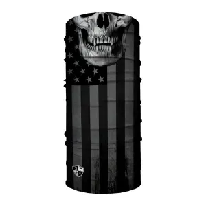 Blackout American Flag Skull