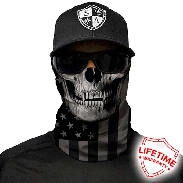 Blackout American Flag Skull