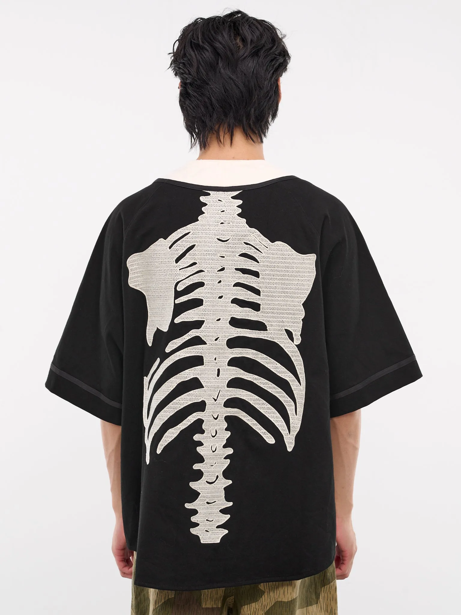 Bone Densed Jersey Baseball Shirt (EK-1639SC-NAB-WHITE)