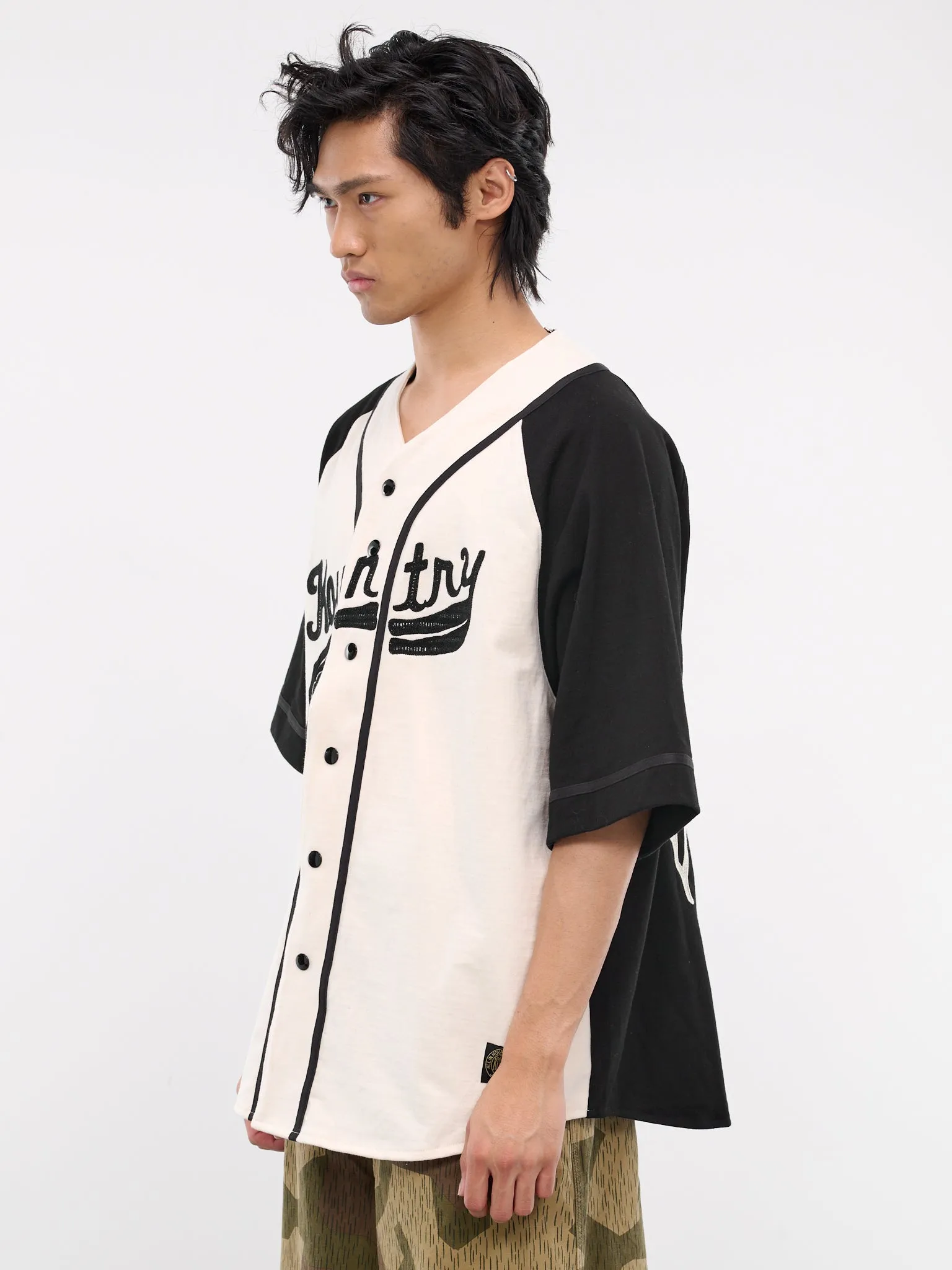 Bone Densed Jersey Baseball Shirt (EK-1639SC-NAB-WHITE)