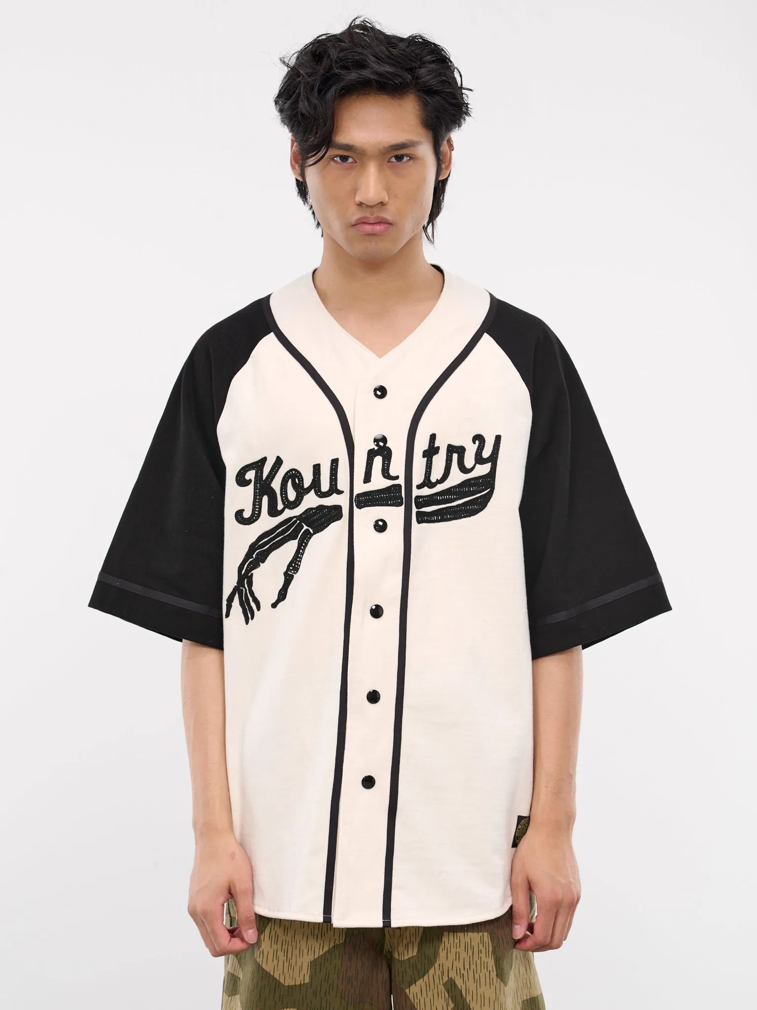 Bone Densed Jersey Baseball Shirt (EK-1639SC-NAB-WHITE)