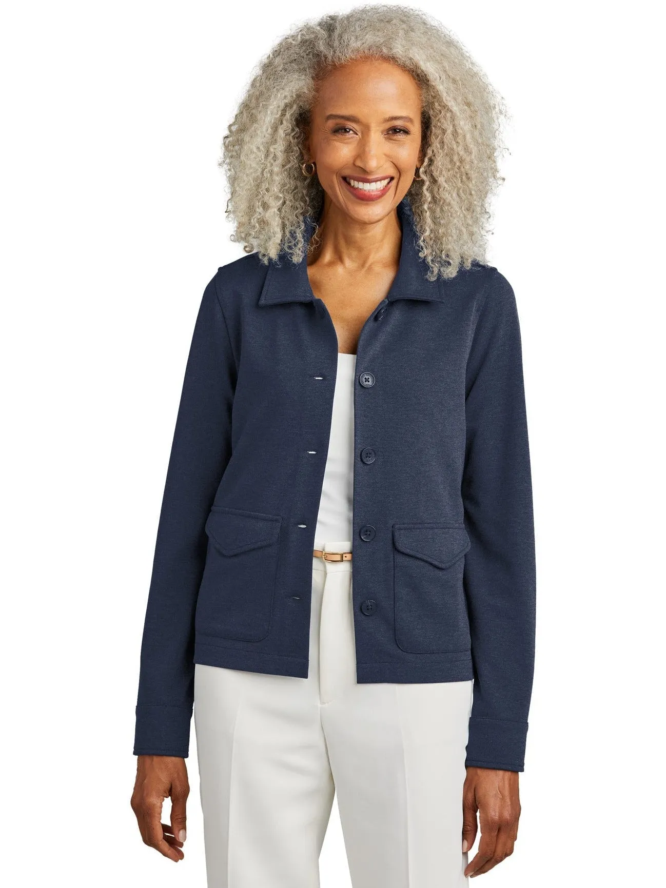 Brooks Brothers Ladies Mid-Layer Stretch Button Jacket