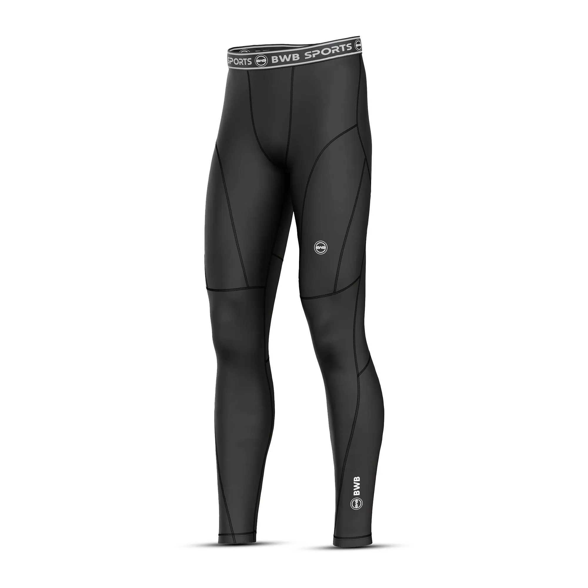 BWB Men's Black Compression Baselayer Leggings