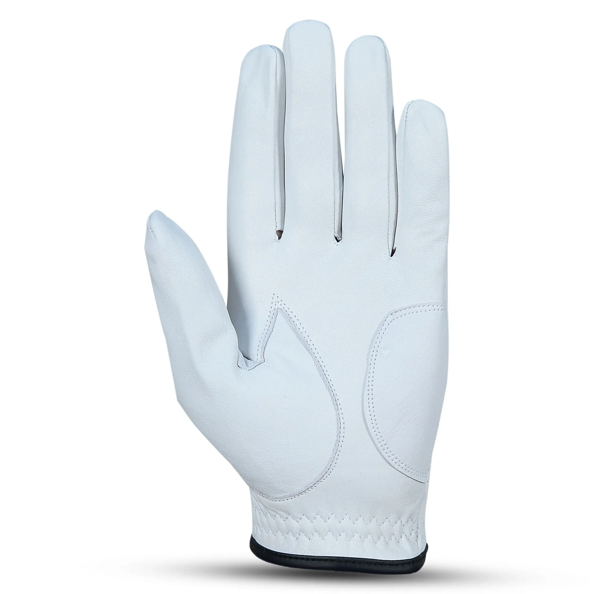 BWB Men's Left Hand Golf Glove White / Black