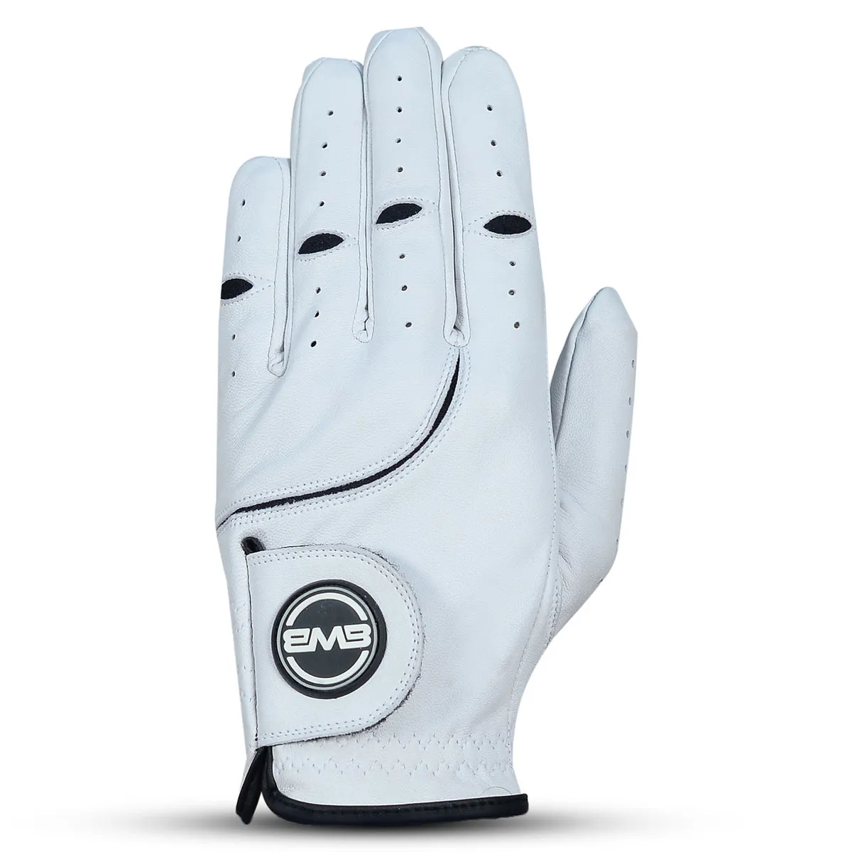 BWB Men's White / Black Left Hand Golf Glove