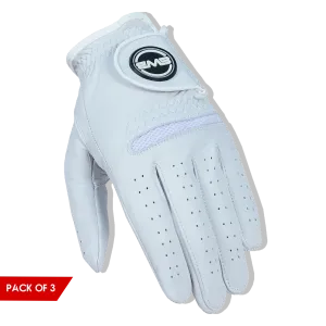 BWB Men's White Left Hand Golf Glove