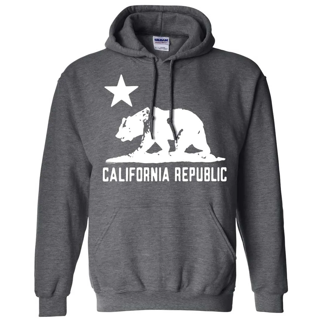 California Flag Oversize White Silhouette Sweatshirt Hoodie