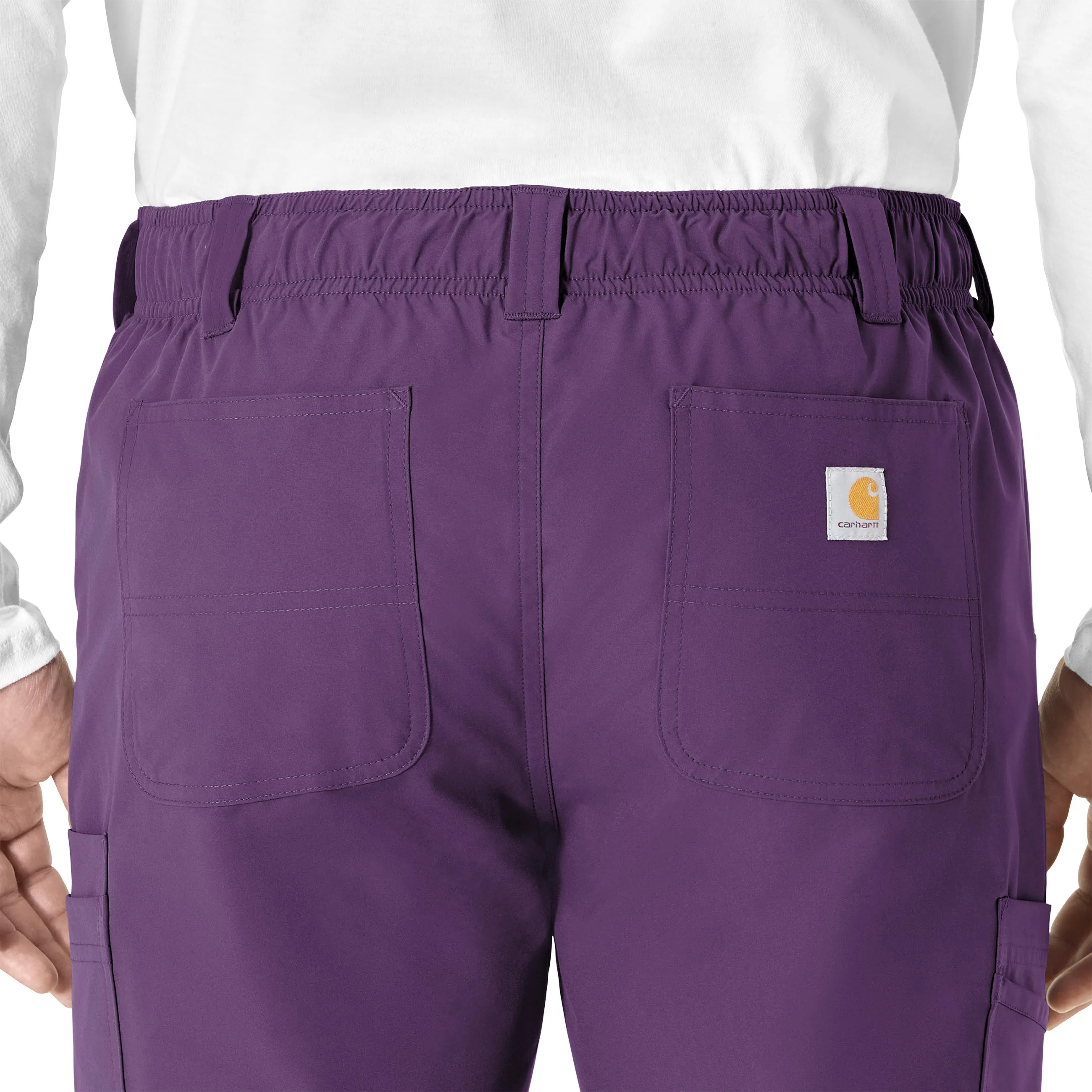 Carhartt Force Essentials Men's Straight Leg Cargo Scrub Pant - Eggplant