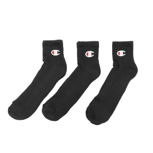 Champion Men's 3-Pack Sports Socks Black Ankle Size 6-12