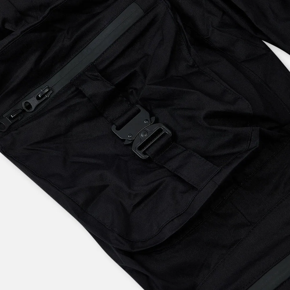 Combat Nylon Joggers Black