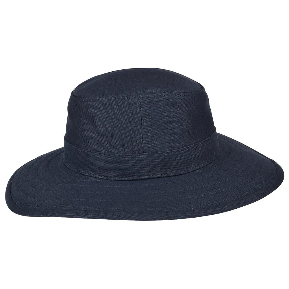 Cotton Canvas Packable Sun Hat Navy Blue Wholesale Pack