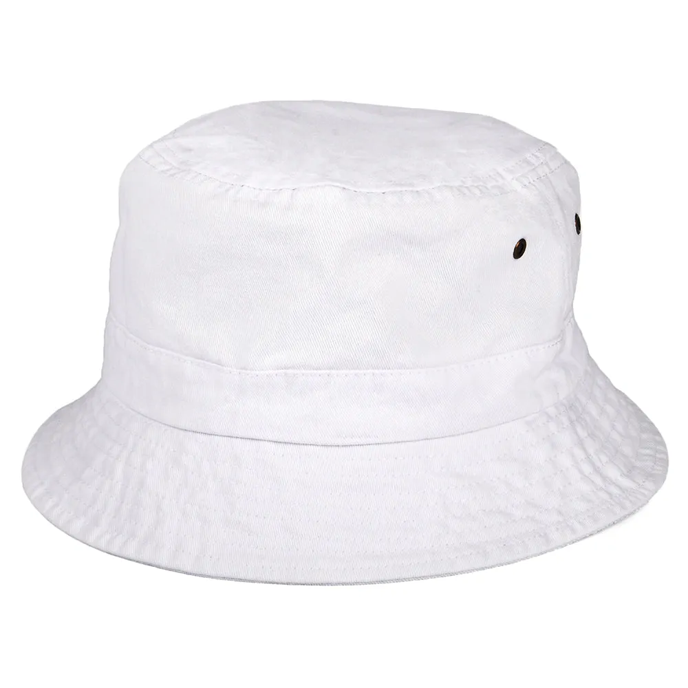 Cotton Packable Bucket Hat - White