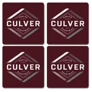 Culver Academies Eagles 1894 Thirsty Coaster 4 Pack - Maroon