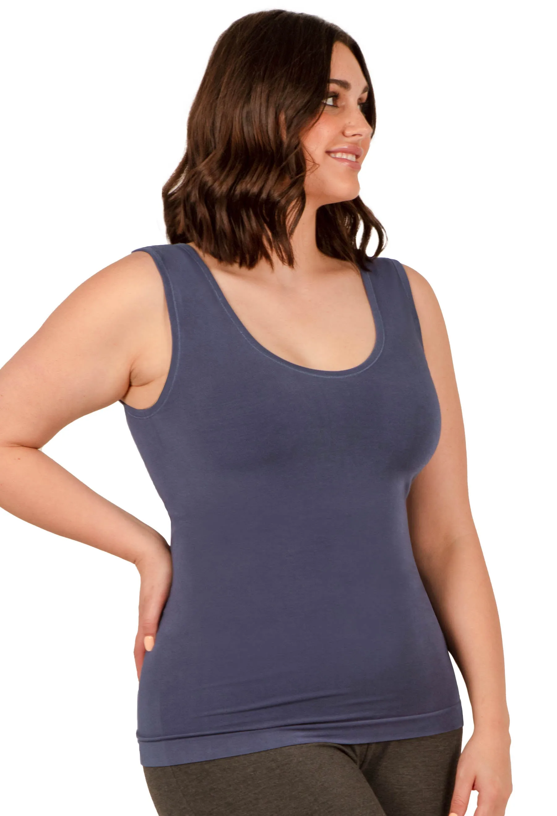 Curvy Bamboo Tank Top 4 Pack