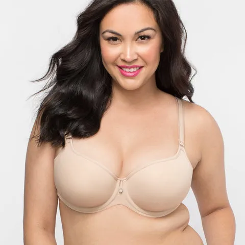 Curvy Couture Tulip Smooth T Shirt Bra Nude