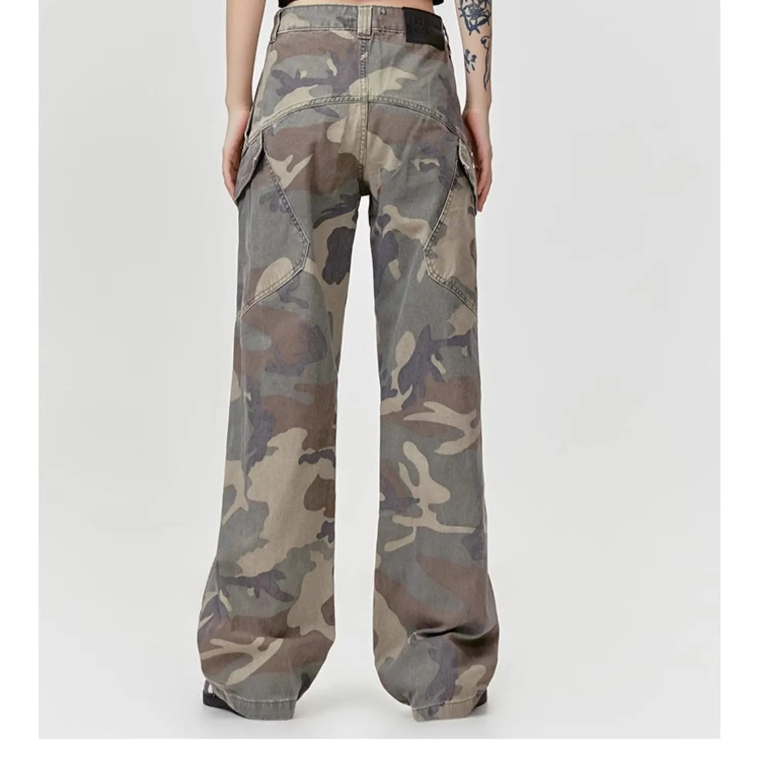 Faded Camo Side Pocket Cargo Pants