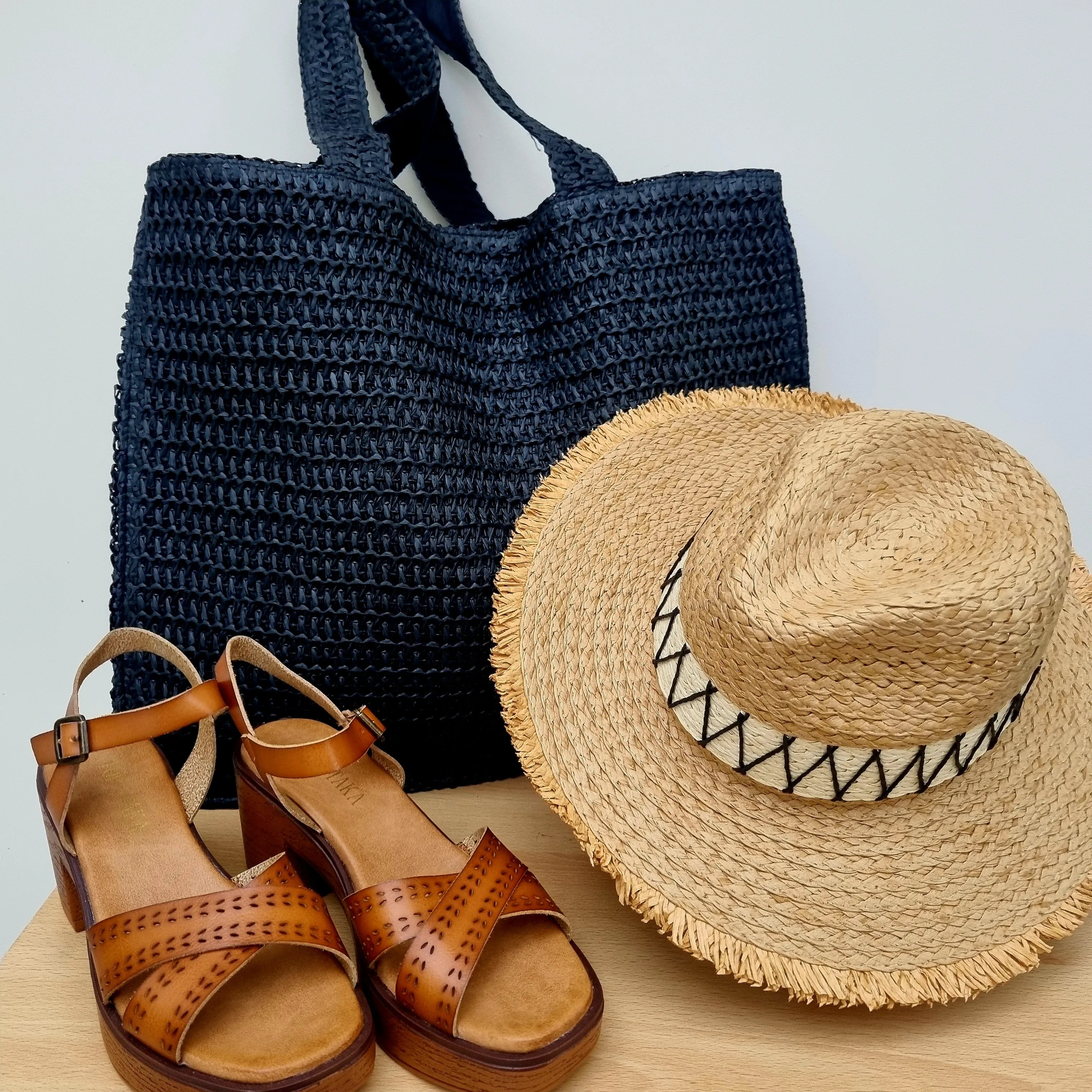 Fedora Sun Hat with frayed edge