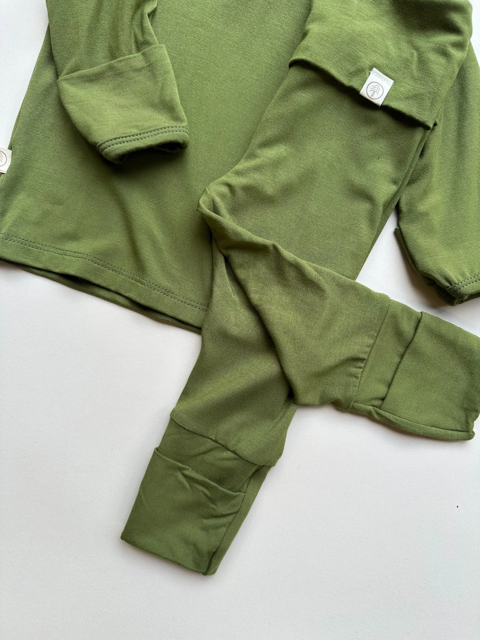 Fold-Over Footie Leggings | Baby & Toddler | Luxury Bamboo | Olive