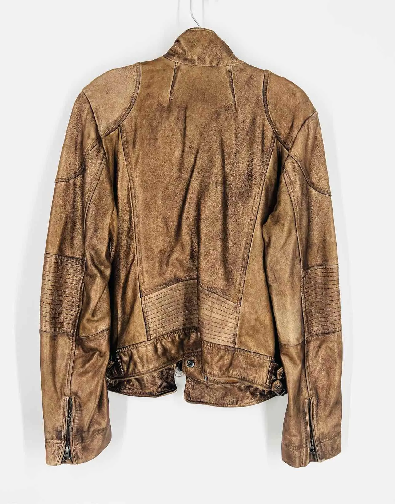 Free People Size L Bronze Leather AS IS Jackets Jacket