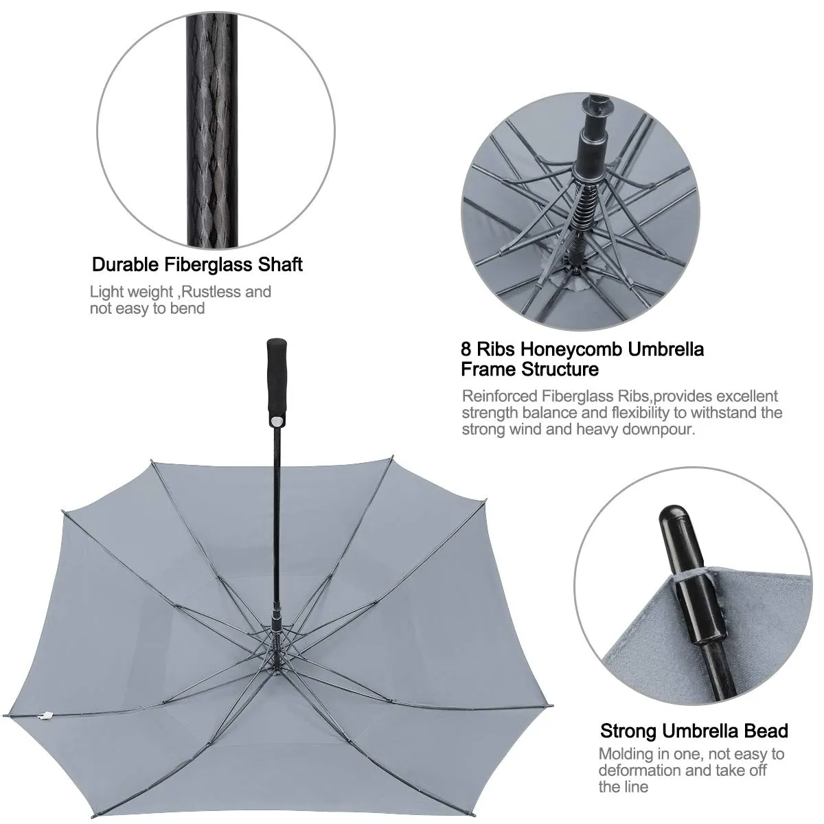 G4Free Square Windproof Auto Open Stick Umbrella