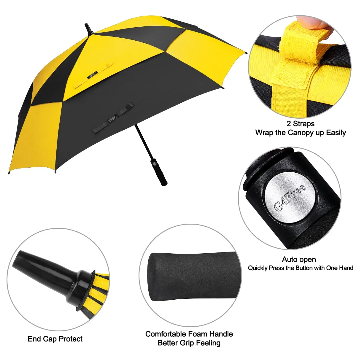 G4Free Square Windproof Auto Open Stick Umbrella