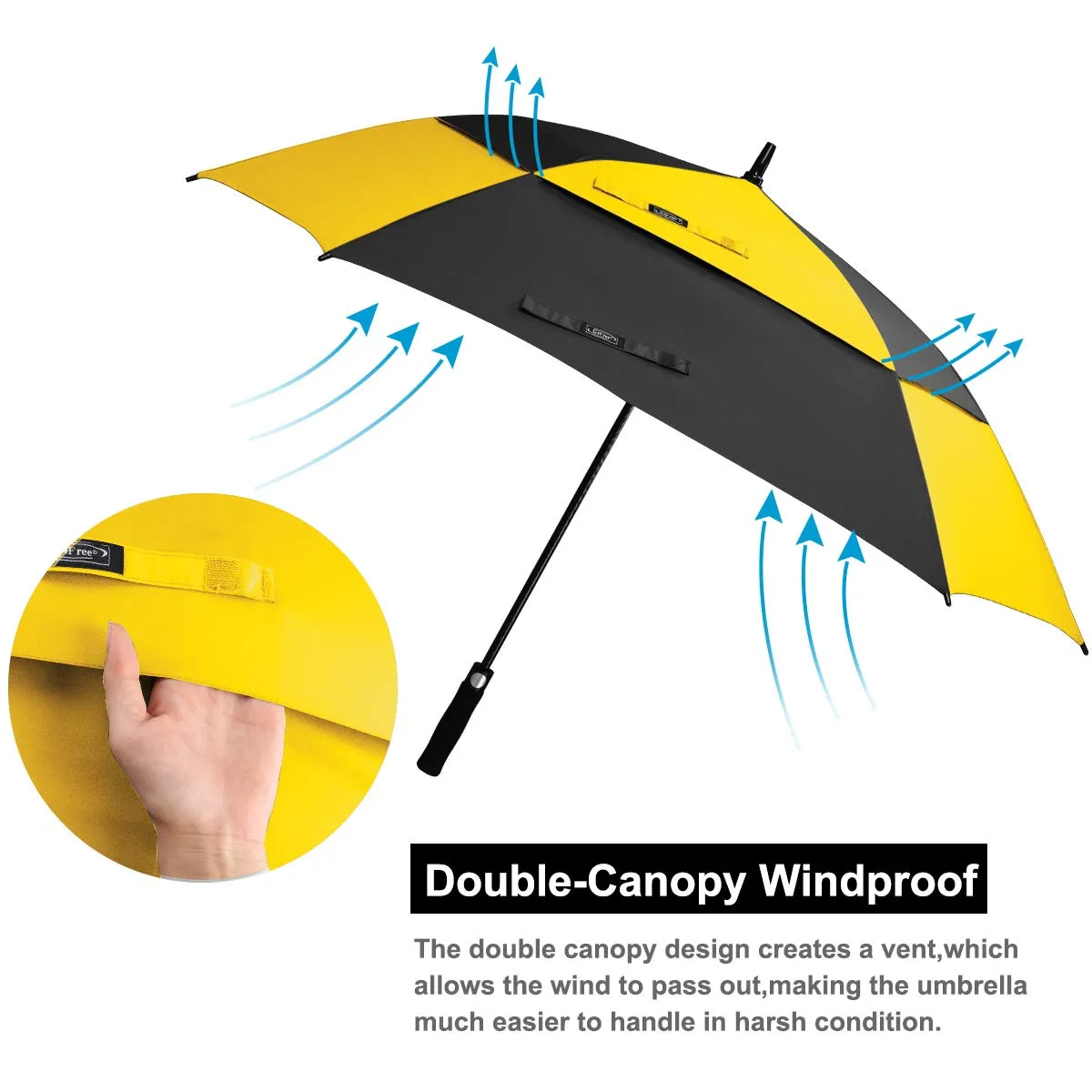 G4Free Square Windproof Auto Open Stick Umbrella